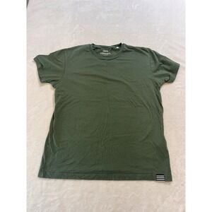 Mads Norgaard Thor T-Shirt Mens Large Green Cotton Short Sleeve Roundneck Tee